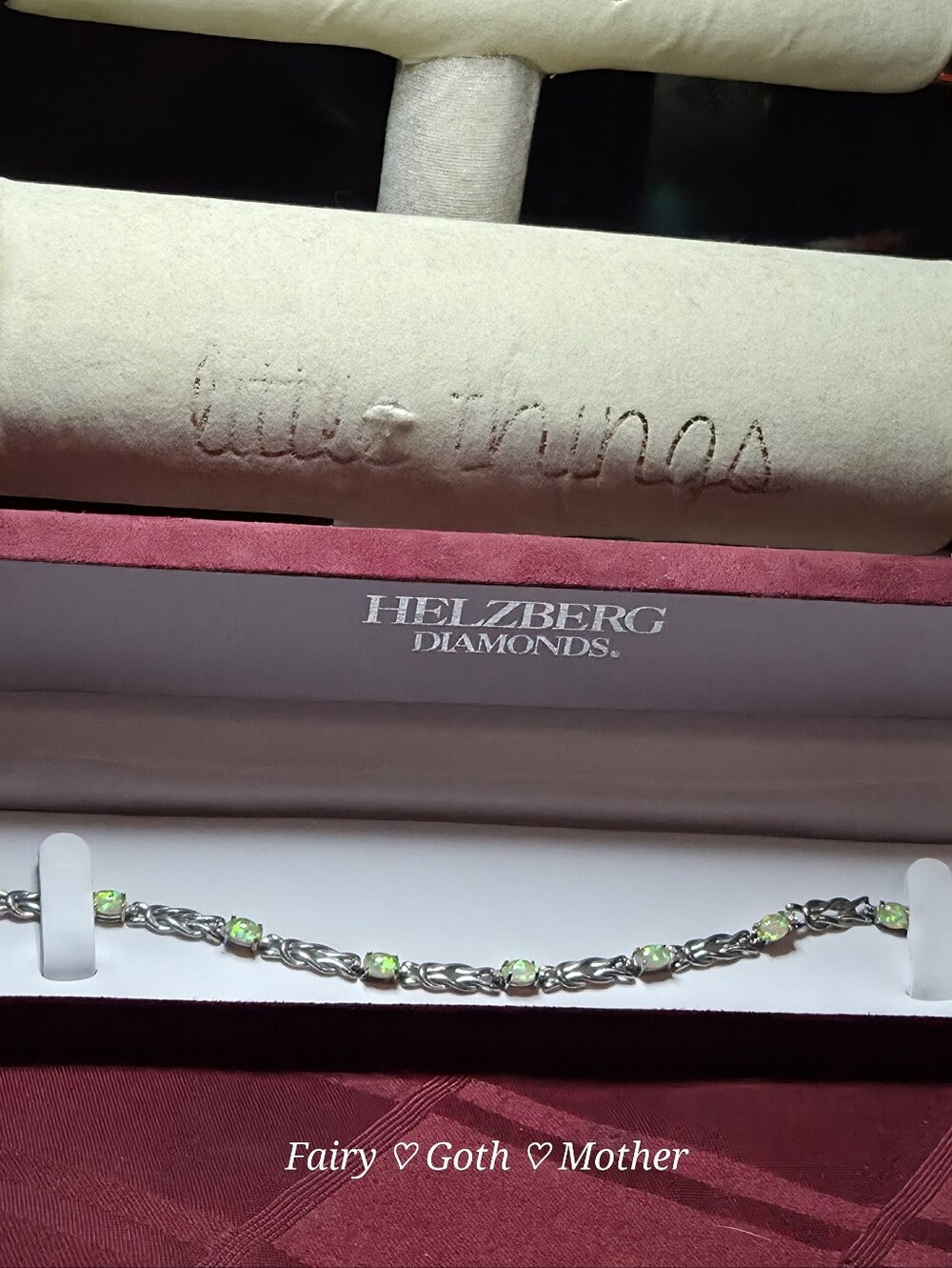 Vintage Magic! Helzberg Diamonds Fancy Designer Opal & Sterling Bracelet - Picture 11 of 17